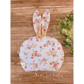 Poduszka dwustronna wafelek BUNNY (musztarda +dzika róża)