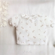 Koszula muślinowa z bufką krótki rękaw (fragile peony śmietanka) - 2