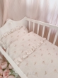 Pościel z wypełnieniem : do kołyski / mini łóżeczka /kosza mojżesza muślinowa (pastel roses śmietanka) - 5