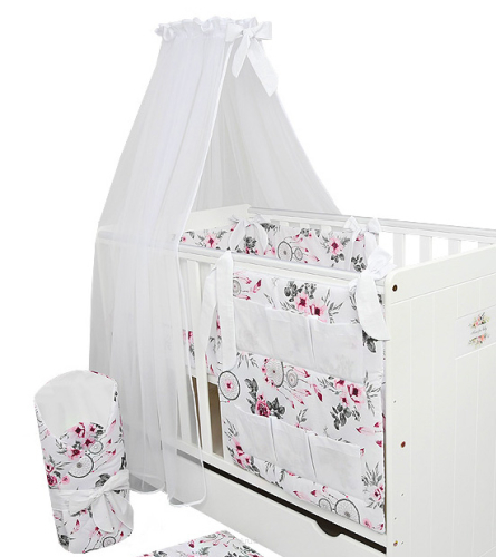 Baldachim z szyfonu szyfonowy 150*420 (biała kokardka)