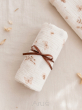 Prześcieradło muślinowe z gumką do łóżeczka 90*40 (soft beige garden) - 4