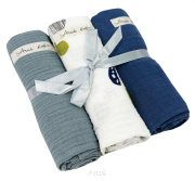 Otulacze pieluszki muślinowe Double Gauze zestaw 3szt (GG)