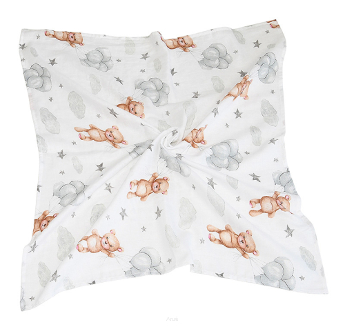 Pieluszka pielucha muślinowa (misie z balonem)