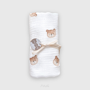 Otulacz pieluszka muślinowa Double Gauze 1szt (little teddy)