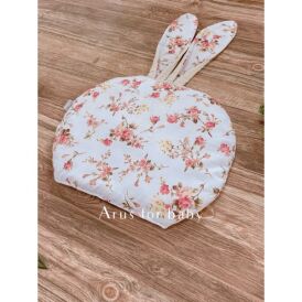 Poduszka dwustronna wafelek BUNNY (krem +dzika róża)