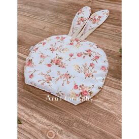 Poduszka dwustronna wafelek BUNNY (krem +dzika róża)