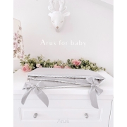 Ochraniacz na szczebelki do łóżeczka 180x20cm "Koronka" (popiel)