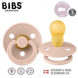 BIBS smoczek uspokajający kauczukowy 18+ L (blush)