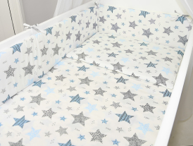 ARUŚ 2 el. pościel do łóżeczka 120*90 (147-gwiazdki niebieskie)