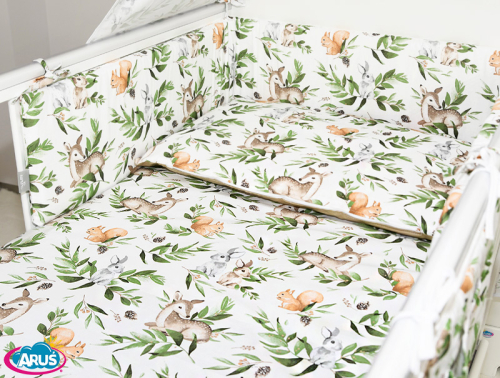 ARUŚ 3 el. pościel do łóżeczka 120*90 (169-ruda wiewiórka)