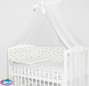 6 el. Pościel do łóżeczka Tobiasz (zielone gałązki)