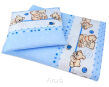 Pościel do przedszkola żłobka 100x135 z wypełnieniem + Worek-4el (niebieski teddy) - 2