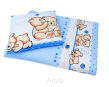 Pościel do przedszkola żłobka 100x135 z wypełnieniem + Worek-4el (niebieski teddy) - 3