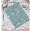 Pielucha pieluszka tetrowa kolorowa 70*80 (łapki zgaszona zieleń) - 3