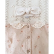 Komplet Spódniczka ogrodniczka + koszula z bufką i haftowanym kołnierzykiem beżowym (Plumetti Tinkerbell) - 6