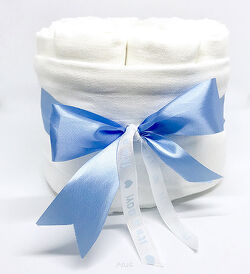 Tort z pieluch pieluszek tetrowych 10szt (białe+it's a boy)