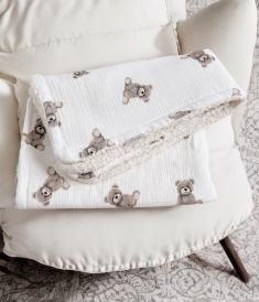 Koc Kocyk muślinowo bawełniany zimowy Bear