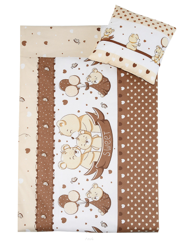 5 pościel do przedszkola 80*220 PROMO (bezowe misie sweet)