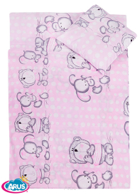 5 pościel do przedszkola 80*220 z workiem+gratis (różowy zając)