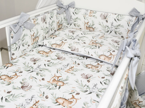 3 el.Pościel do łóżeczka 120x90 dwustronna 