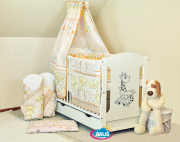 ARUŚ 4 el. pościel do łóżeczka 120*90 (132-bezowy mis z podusia)