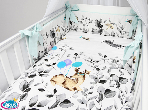 7 el.Pościel do łóżeczka 120x90 dwustronna 