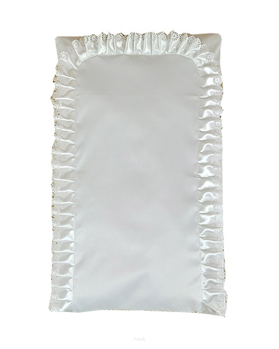 Poduszka z falbanką 60x40 idealna do chrztu