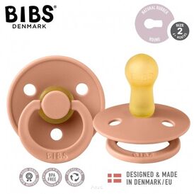 BIBS smoczek uspokajający kauczukowy 6+ M (peach)