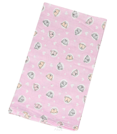 Pielucha pieluszka tetrowa kolorowa 70*80 (małe misie różowe)