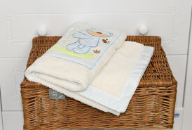 BoboBaby koc kocyk pled dwuwarstwowy P-BOX 1 (niebieski)