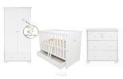 Zestaw mebli, komplet mebli dziecięcych BLANKA-3 : łóżeczko z szufladą + komoda +szafa