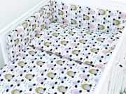 ARUŚ 4 el. pościel do łóżeczka 120*90 (127-małe baranki)