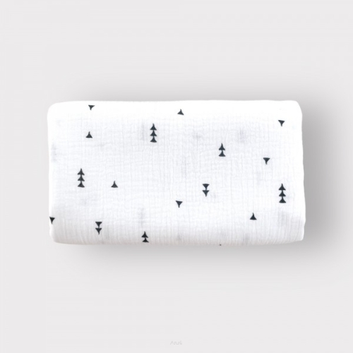 Prześcieradło muślinowe z gumką 120*60 (trójkąty)