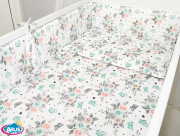 ARUŚ 3 el. pościel do łóżeczka 120*90 (154-różyczki białe)