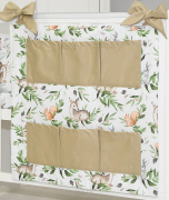 Przybornik na łóżeczko "KOKARDKA" (ruda wiewiórka +beż)