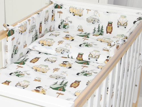 ARUŚ 5 el. pościel do łóżeczka 120*90 (183-kemping beżowy)