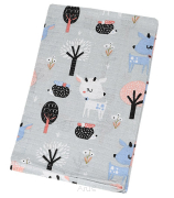 Pielucha pieluszka tetrowa kolorowa 70*80 (popielate jelonki)