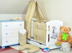 ARUŚ 6 el. pościel bawełniana 120*90 (110-bezowe grochy)