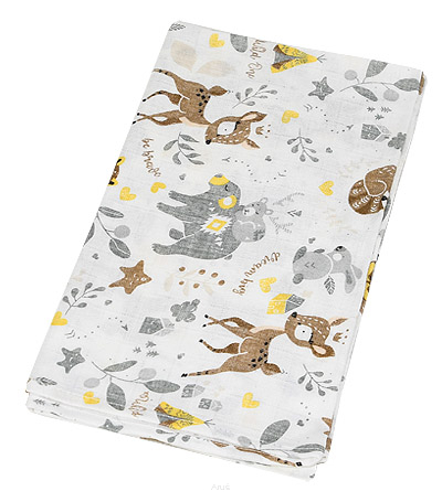 Pielucha pieluszka tetrowa kolorowa 70*80 (sarenki brązowe)