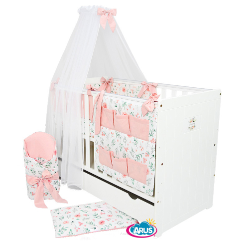 4 el.Pościel do łóżeczka 120x90 dwustronna 