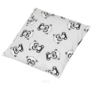 Poszewka na poduszkę Jaś 40x40 (czarne pandy na szarym)