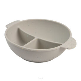 Miska silikonowa Canpol babies z 3 przegródkami i przyssawką 360 ml DOTS  51/403_grey