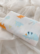 Prześcieradło muślinowe z gumką do kołyski 90x40 (dino) - 2