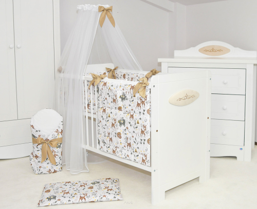 4 el.Pościel do łóżeczka 120x90 dwustronna 