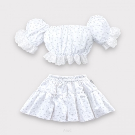 Komplet Top + spódnica (bluebonnie) OPCJA : Córka/Mama