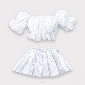 Komplet Top + spódnica (bluebonnie) OPCJA : Córka/Mama