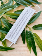 Maseczka maseczki ochronne bawełniane wielokrotnego użytku (5szt) popielate kropki