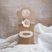 Zestaw opaska bezuciskowa + spinka (bluebell vintage)