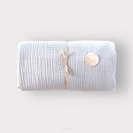 Prześcieradło muślinowe z gumką 100*50 (popielate)