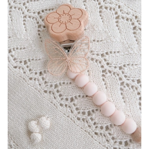 Zawieszka łańcuszek do smoczka (Butterfly wanilia)